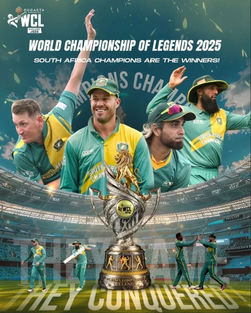 Supplied thumbnail for South Africa celebrates the Season 2 trophy